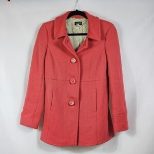 J. Crew Coral Pea Coat